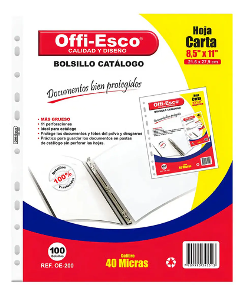 Protector Acetato Carta X 100 Oe-200 Offi-esco 5