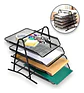 Bandejas Organizadoras Metálica Negro Malla X3 Niveles - Miniatura 5