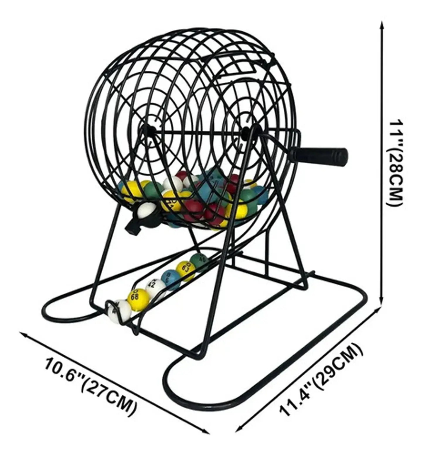 Juego Bingo Balotera Metálica Grande 30cm 50 Cartones Profes 5