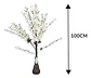 Árbol Artificial Cerezos Decorativo Con Flores Blancas Tallo - Miniatura 5