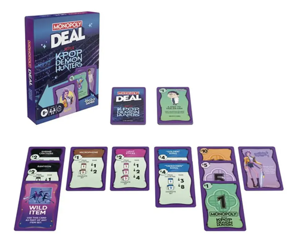 Juego De Cartas Hasbro Game Monopoly Deal Kpop Demon Hunters 2