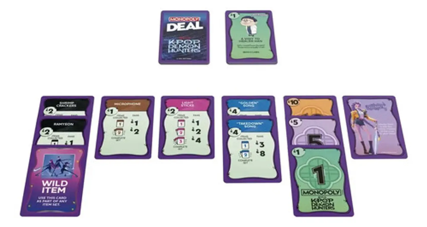 Juego De Cartas Hasbro Game Monopoly Deal Kpop Demon Hunters 6