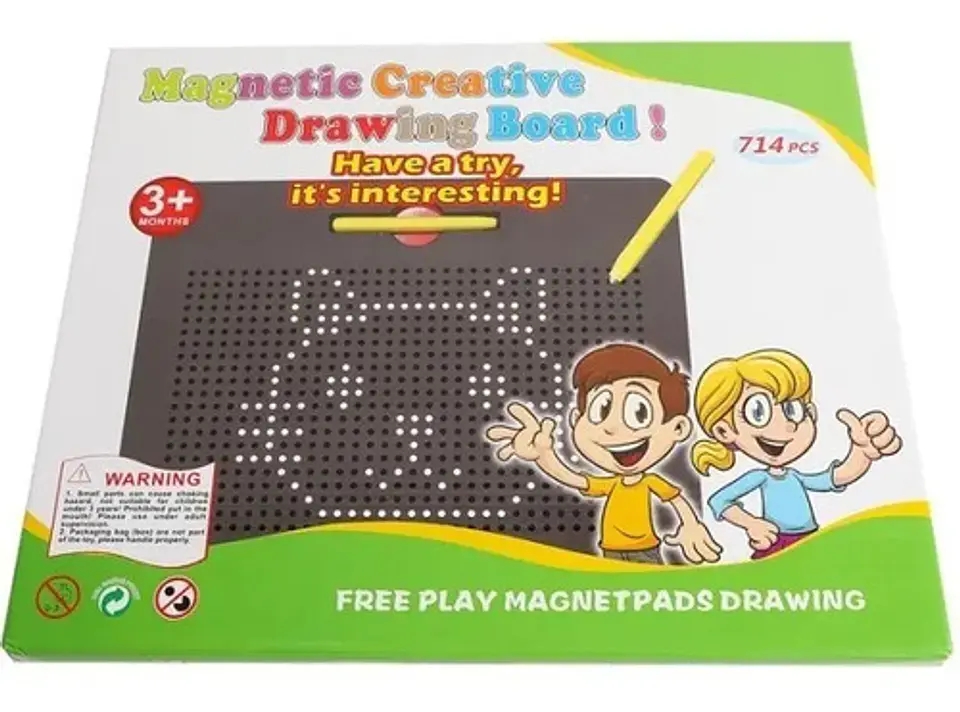 Juego Didáctico 714pcs Magpad Pizarra Magnética Tablero 1024 3