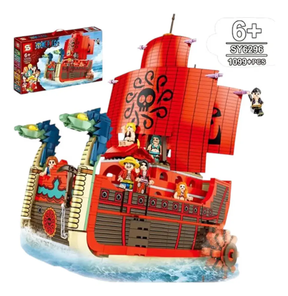 Bloques Stacko Bricks One Piece Barco Pirata 1099 Piezas 3