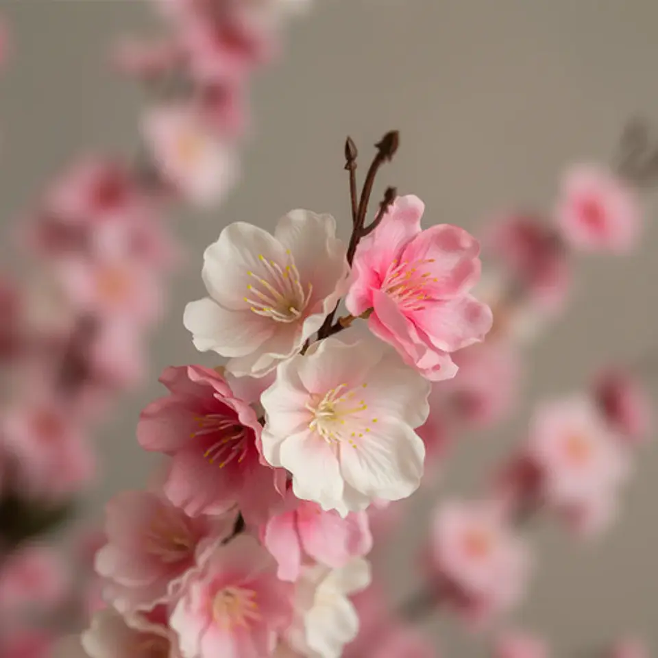 Árbol De Cerezo Flores Artificiales Rosado Decorativo Hogar Rosa Chicle 4