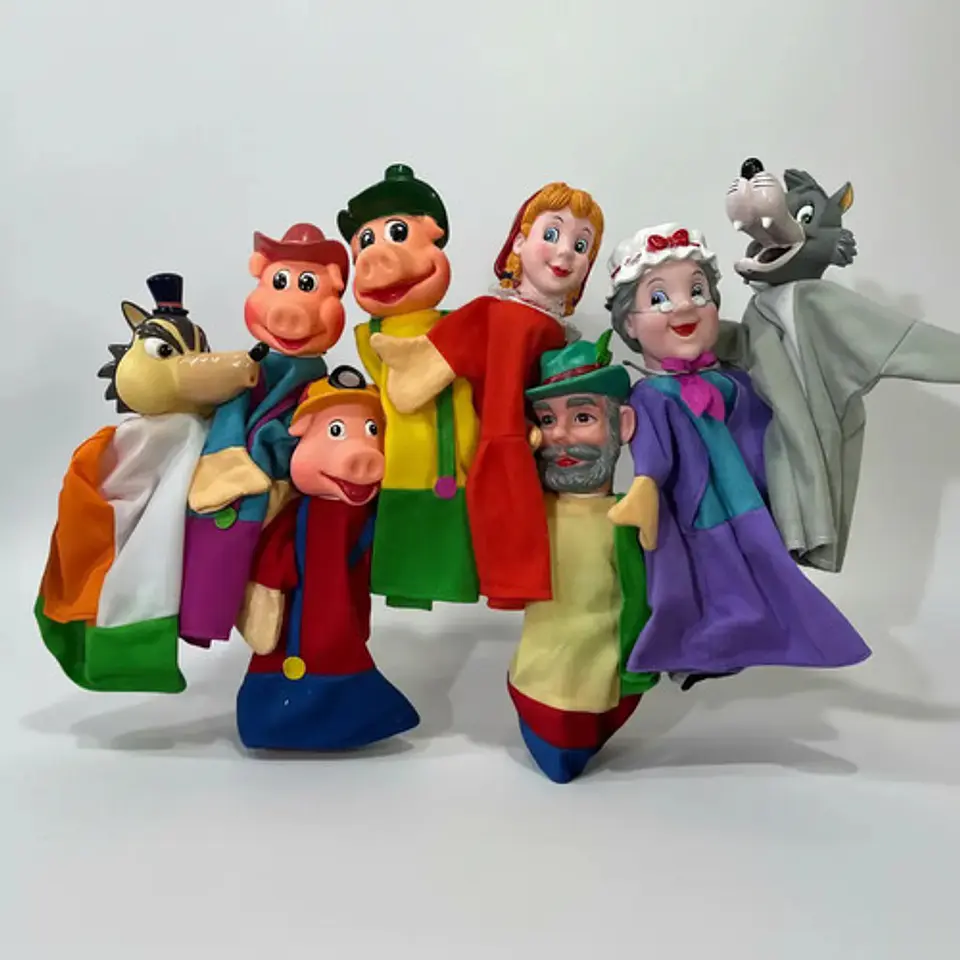 Set Títeres Personajes Caperucita Roja X6 Marionetas 7330 4