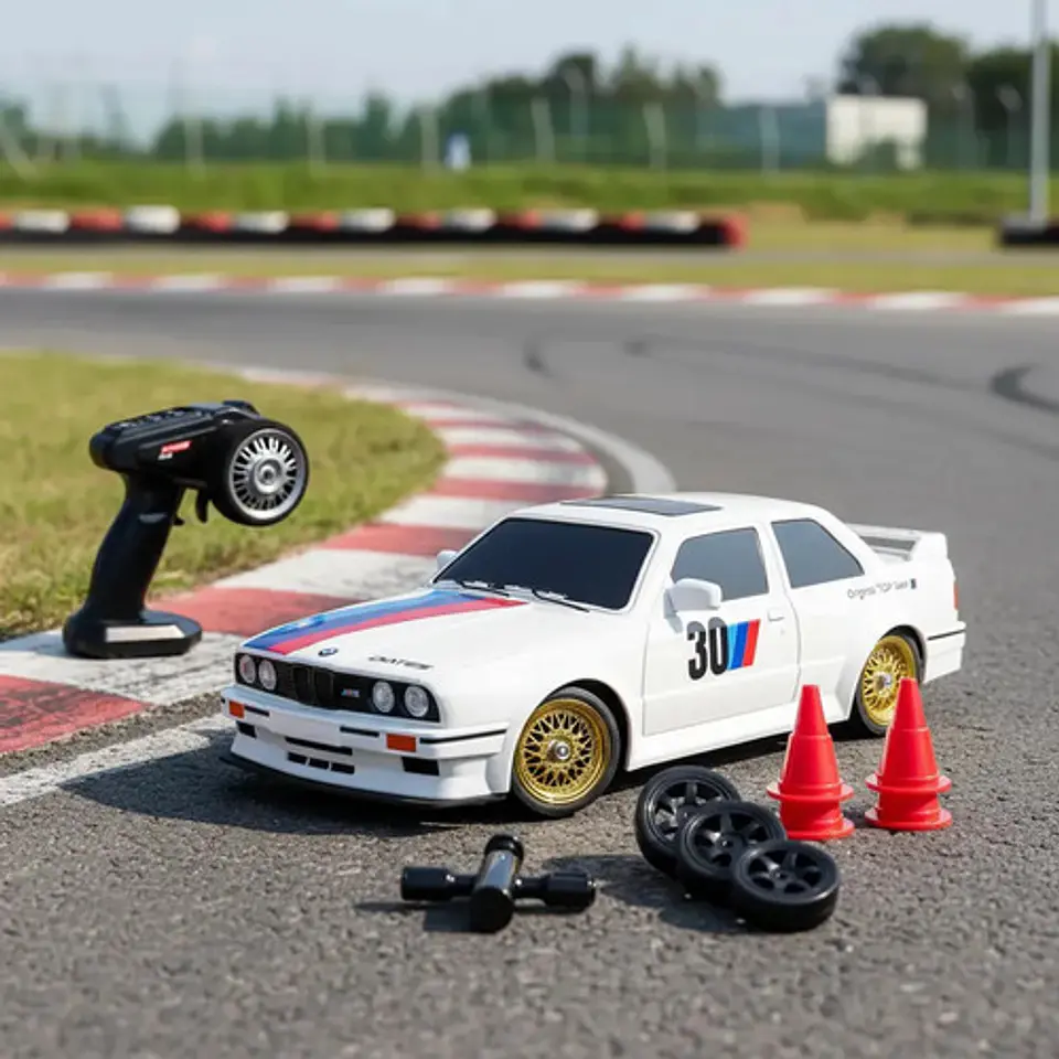 Carro Rc Drift Lujosoluces Y Sonid Con Accesorios Y Control 4