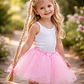 Disfraz Infantil Princesa Falda Tutú Rosada Trenza Halloween - Miniatura 2