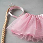 Disfraz Infantil Princesa Falda Tutú Rosada Trenza Halloween - Miniatura 3