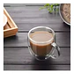 4 Tazas Café Doble Pared Borosilicato 150ml Pocillo 5onzas Color Trasparente Posillo 150ml - Miniatura 5