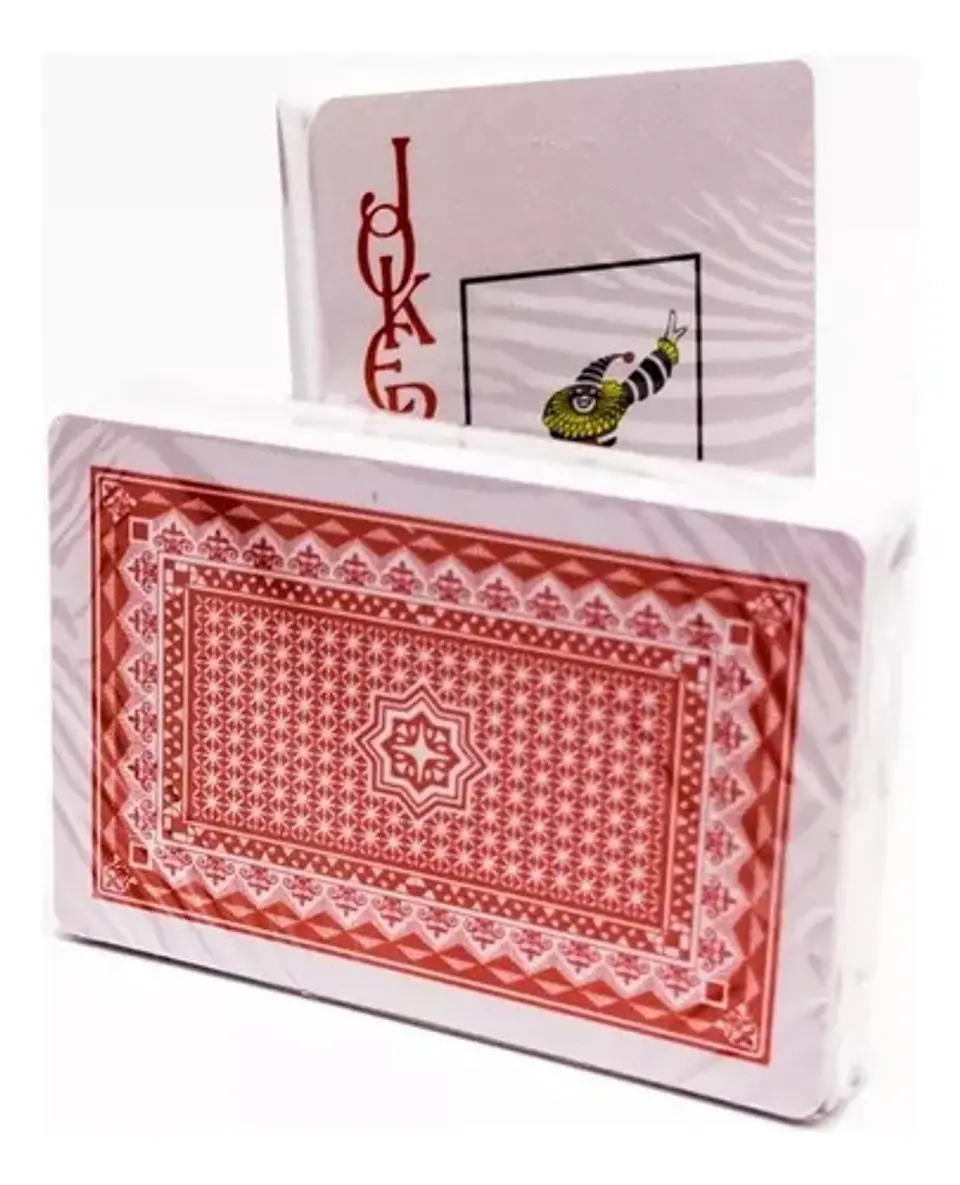 Estuche 2 Barajas Poker 100% Plástico Lavable Goldfish Resistente 10