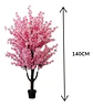 Árbol De Cerezo Flores Artificiales Rosado Decorativo Hogar - Miniatura 5