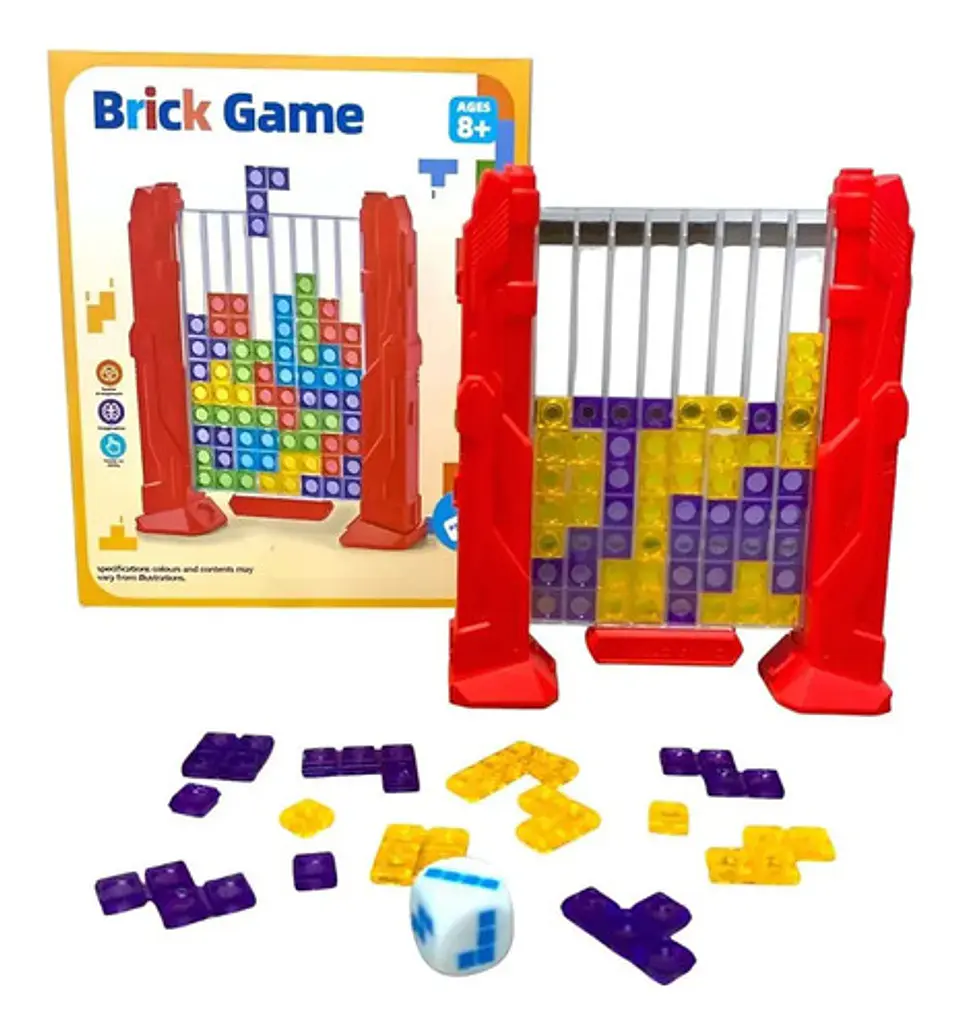 Juego De Mesa Brick Game Tetris Con Fichas Y Dados Para Niño 2