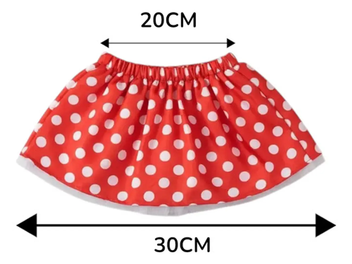 Disfraz Minnie Mouse Rojo Con Puntos Blancos Para Niña - Set 5