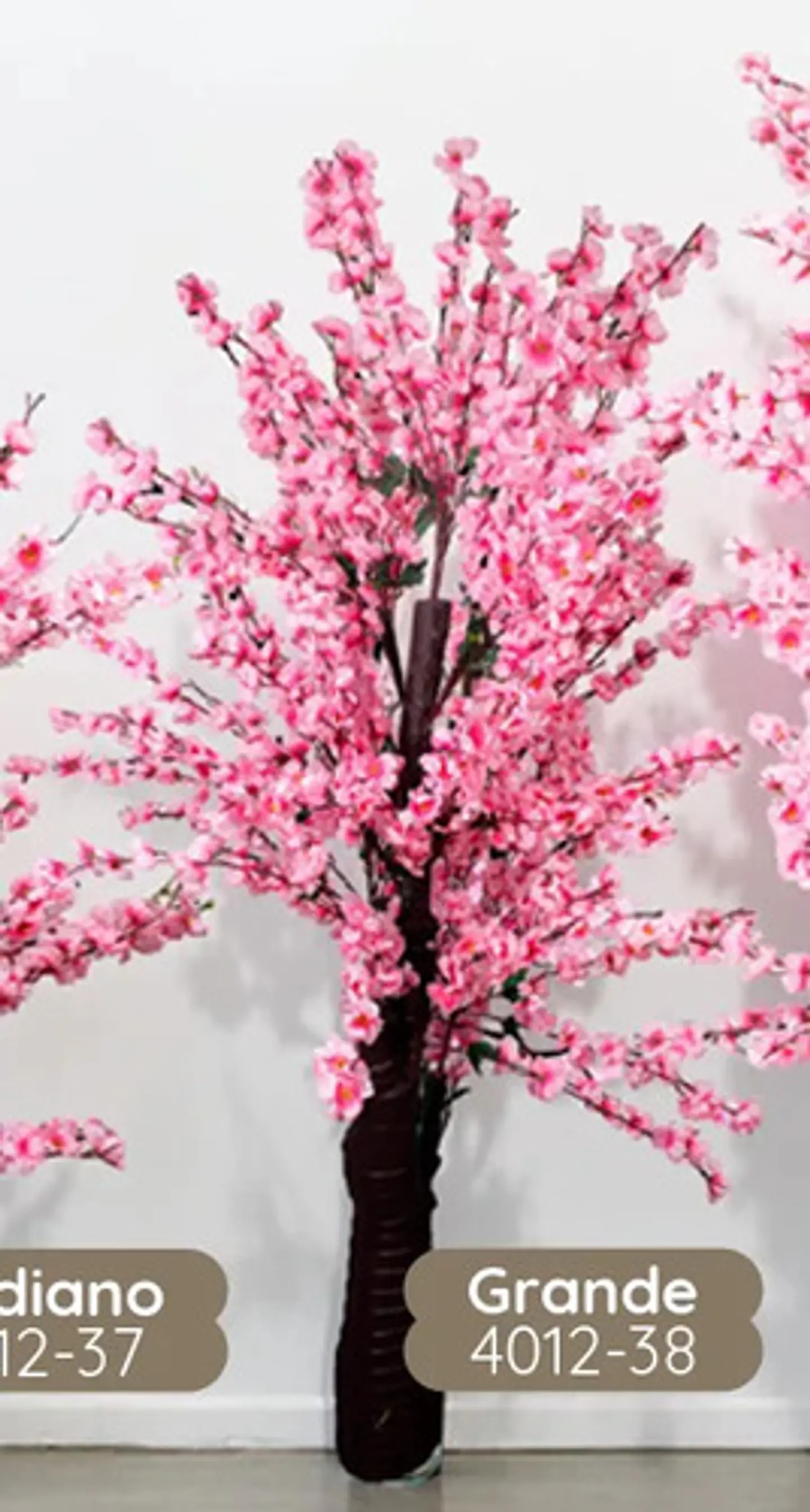 Árbol De Cerezo Flores Artificiales Rosado Decorativo Hogar 2
