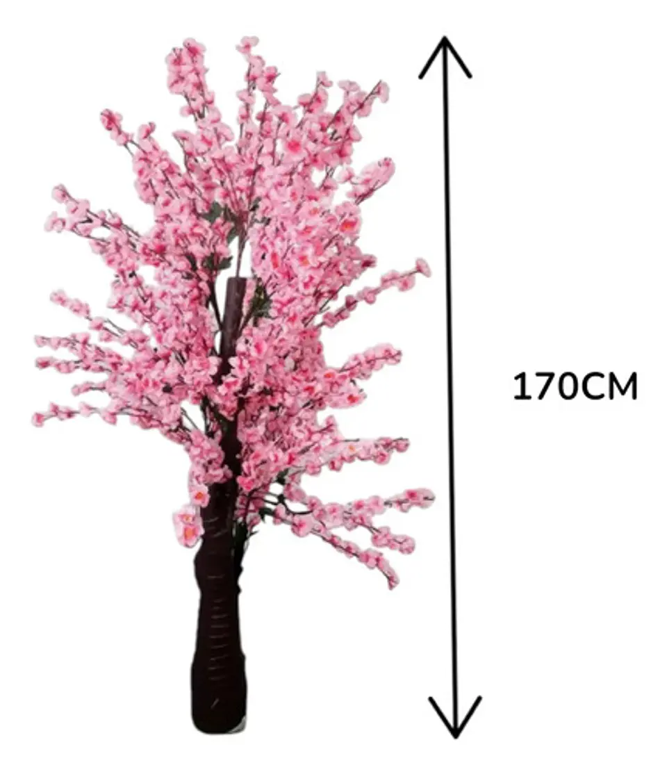 Árbol De Cerezo Flores Artificiales Rosado Decorativo Hogar 6