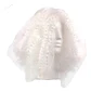 Peluca Crespa Loca Rizada Blanca Despelucada Corta Halloween Blanco M - Miniatura 3