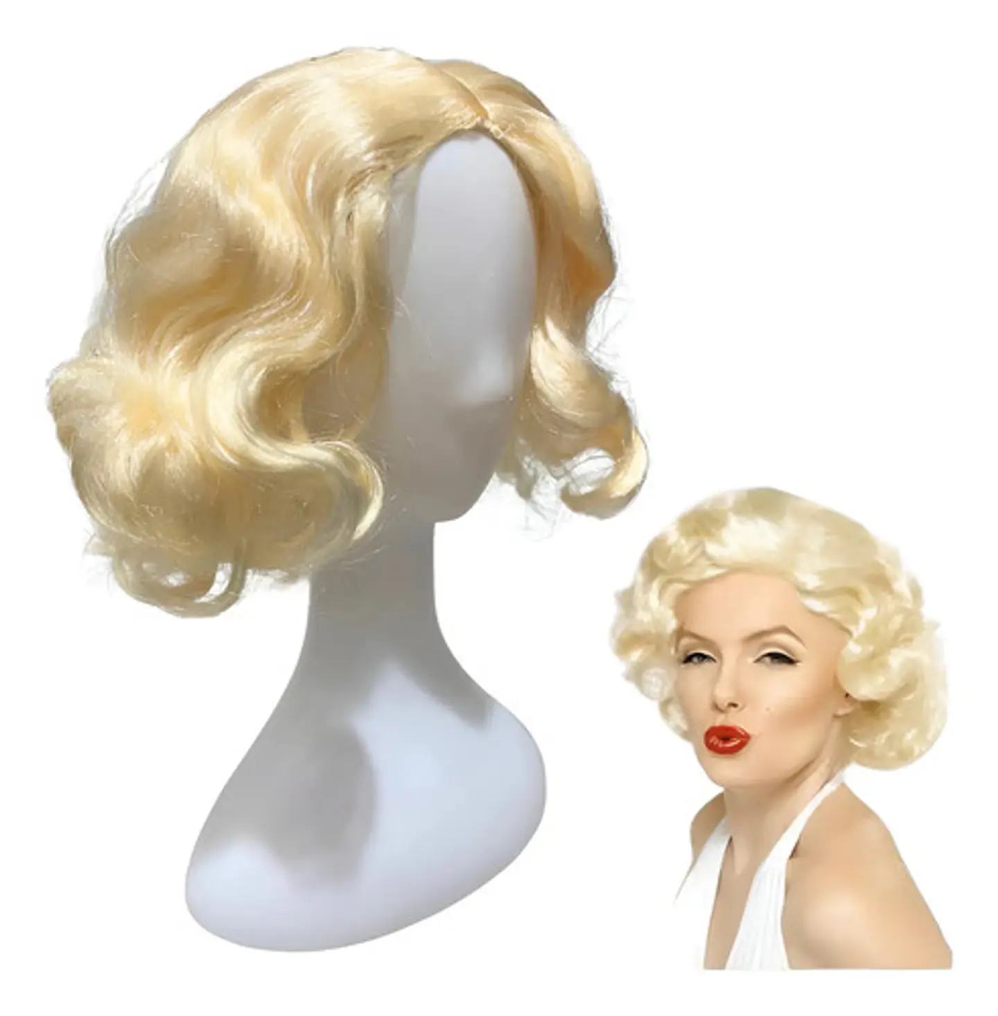 Peluca De Fantasía Rubia Rubia De Marilyn Monroe Rubio 1