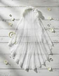 Velo De Novia Blanco Con Flores Y Perlas Para Niña 80cm - Miniatura 2
