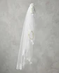 Velo De Novia Blanco Con Flores Y Perlas Para Niña 80cm - Miniatura 6