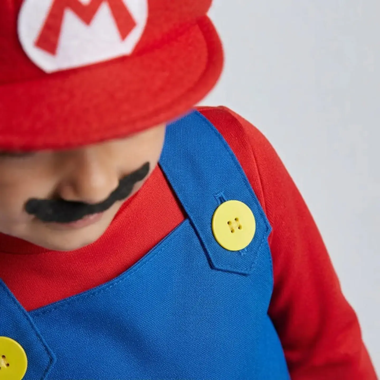 Disfraz De Mario Bros Para Niño Bigote Halloween Fiesta 3