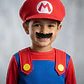 Disfraz De Mario Bros Para Niño Bigote Halloween Fiesta - Miniatura 4