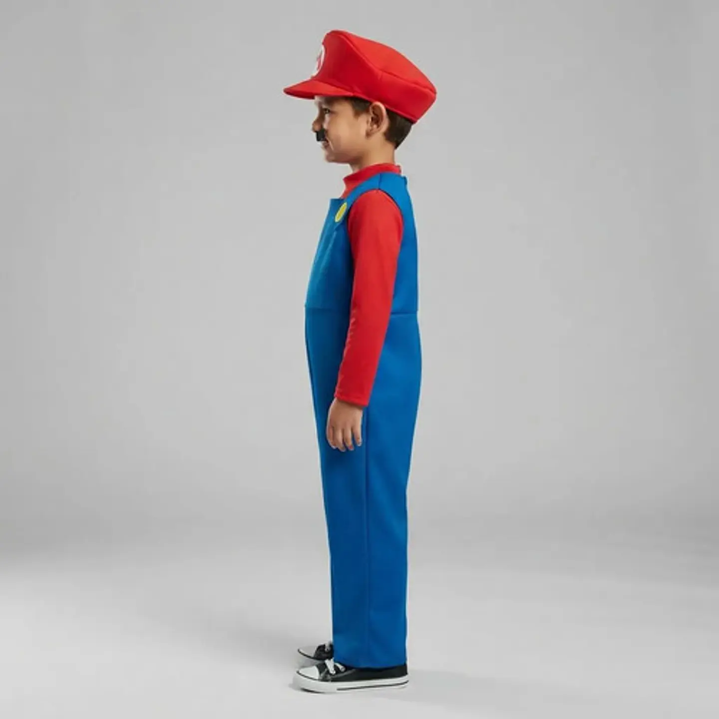 Disfraz De Mario Bros Para Niño Bigote Halloween Fiesta 5