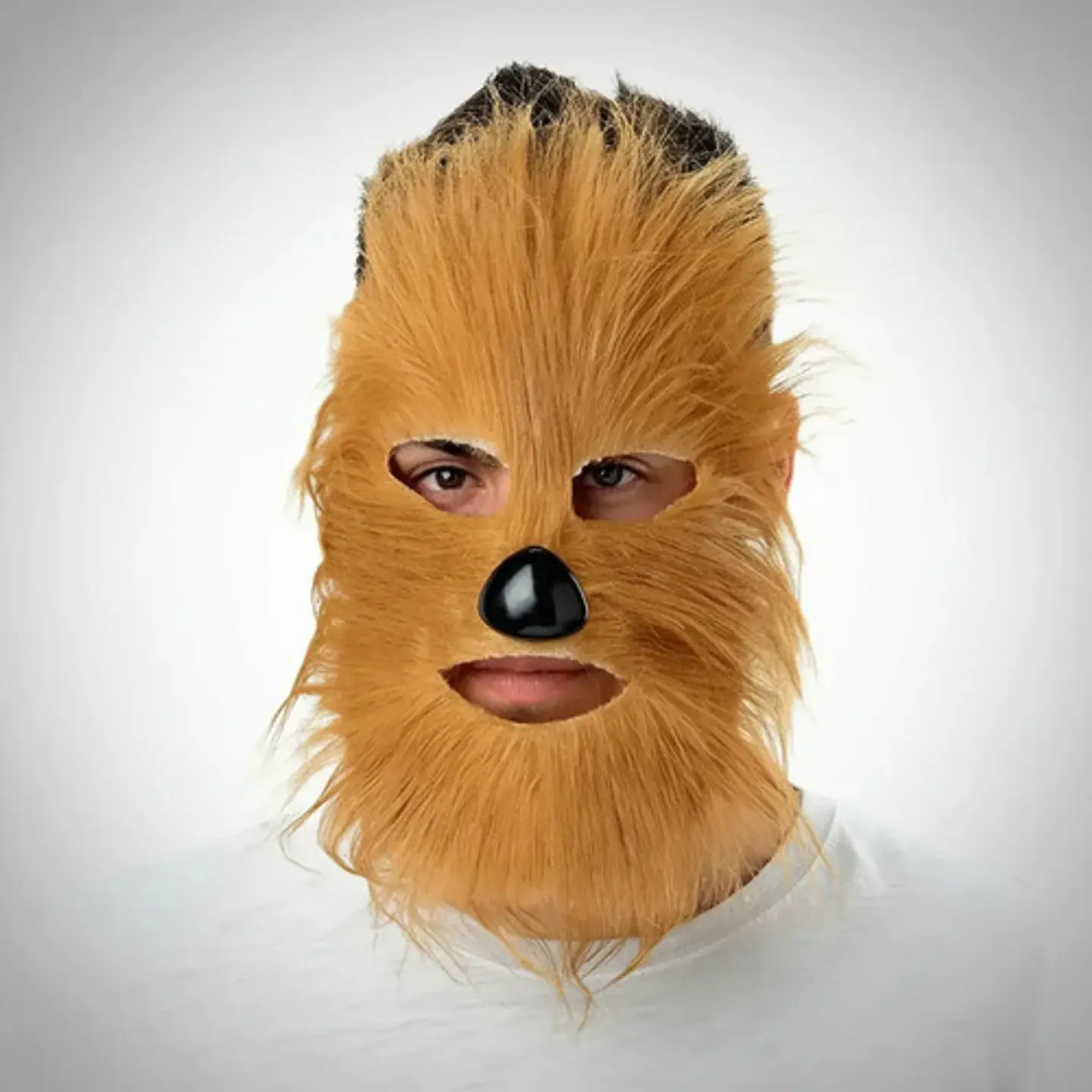 Máscara Hombre Lobo Pelo Sintético Chewbacca Disfraz Hallowe 1