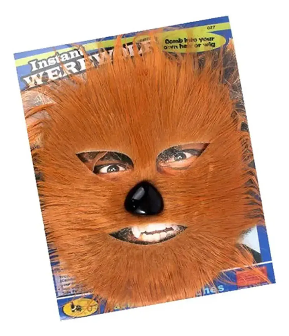 Máscara Hombre Lobo Pelo Sintético Chewbacca Disfraz Hallowe 3