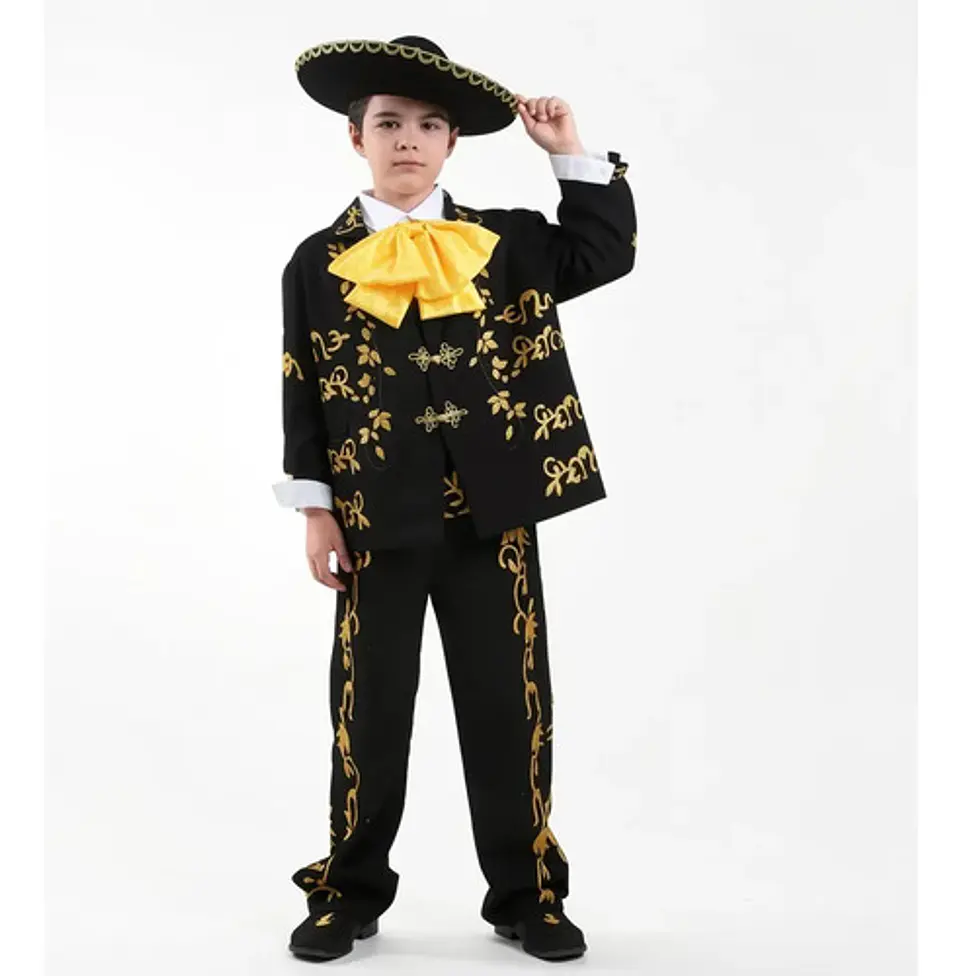 Disfraz De Mariachi Para Niño Halloween Con Sombrero Fiesta 1