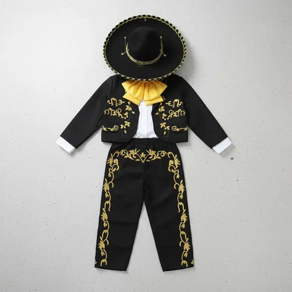 Disfraz De Mariachi Para Niño Halloween Con Sombrero Fiesta 5