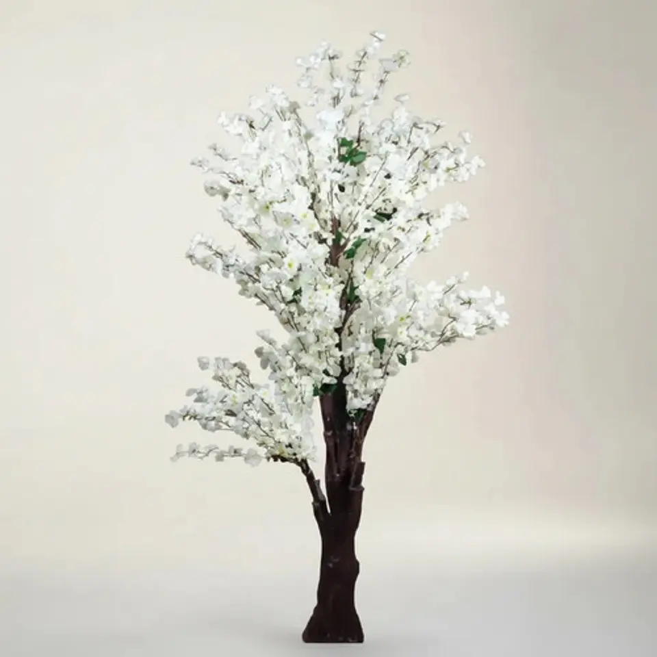 Árbol Planta Artificial Cerezo Decorativo Con Flores Blancas 1