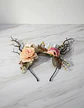 Diadema Corona Hadas Flores Disfraz Bosque Verano Halloween - Miniatura 1