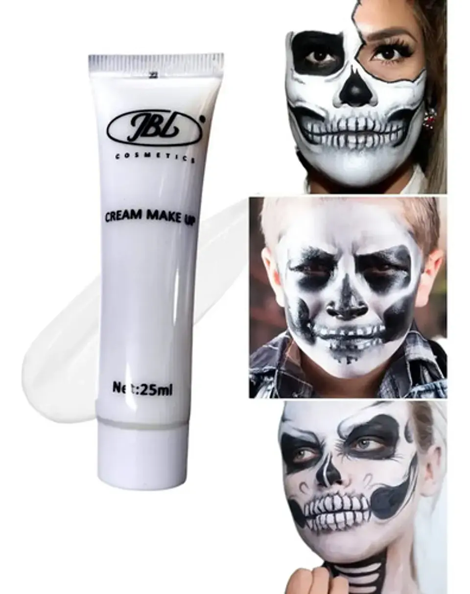 Set X3 Pintucaritas Blanco En Crema Maquillaje Halloween 4
