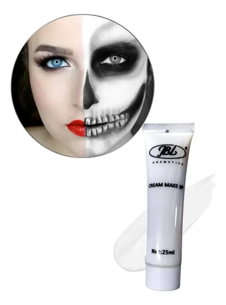 Set X3 Pintucaritas Blanco En Crema Maquillaje Halloween 5