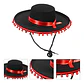 Sombrero Español Torero Negro Hora Loca Española Disfraz - Miniatura 2