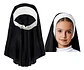 Disfraz De Monja Para Niña En Negro Y Blanco - Accesorio De - Miniatura 1