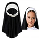Disfraz De Monja Para Niña En Negro Y Blanco - Accesorio De - Miniatura 4