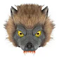 Máscara Hombre Lobo Latex Pelo Sintético Y Colmillos Hallowe - Miniatura 3