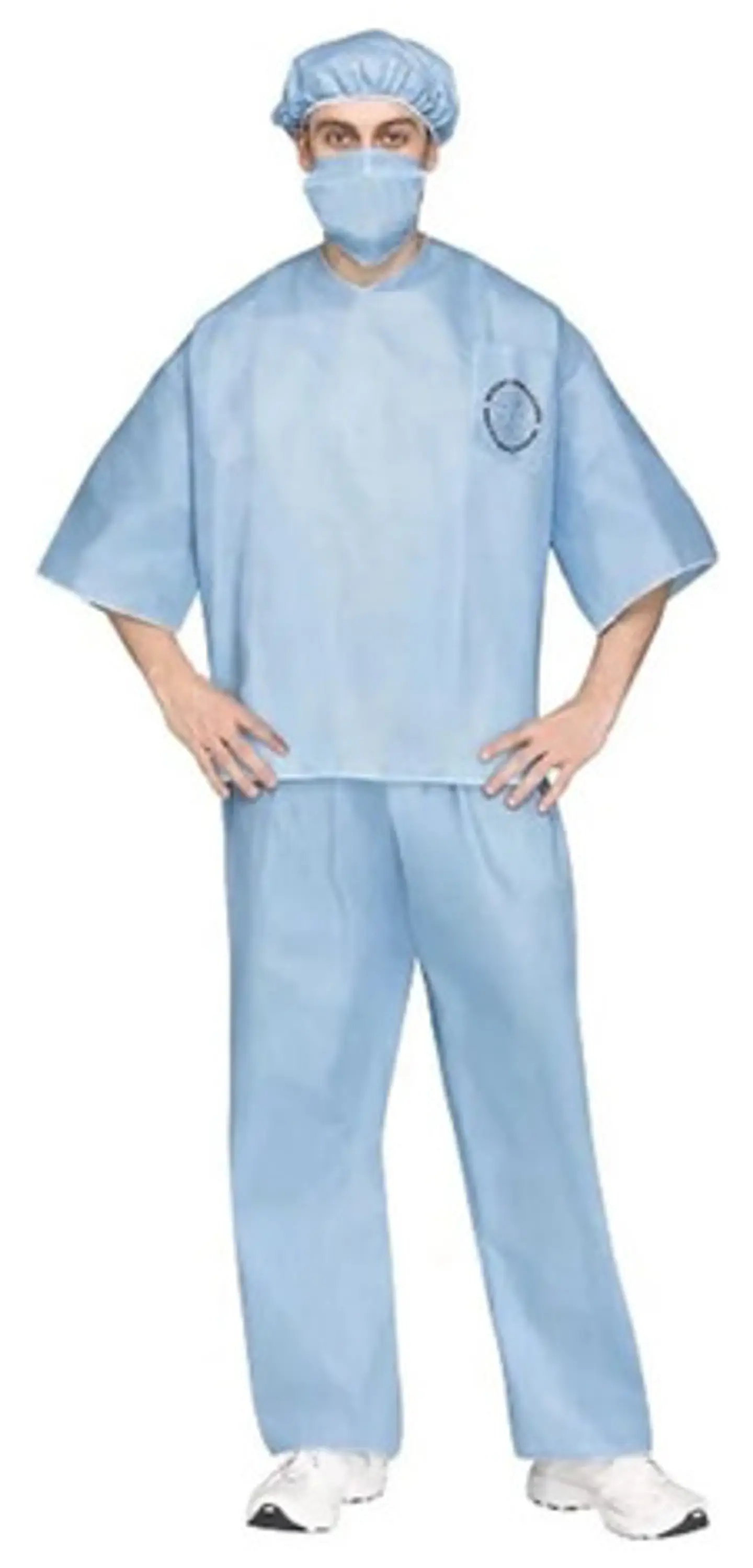 Disfraz Uniforme Quirúrgico Medico Doctor Claro Unisex 1