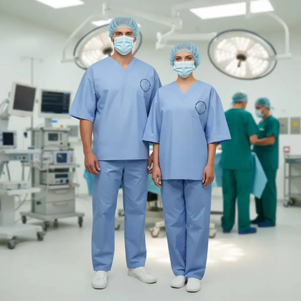 Disfraz Uniforme Quirúrgico Medico Doctor Claro Unisex 2