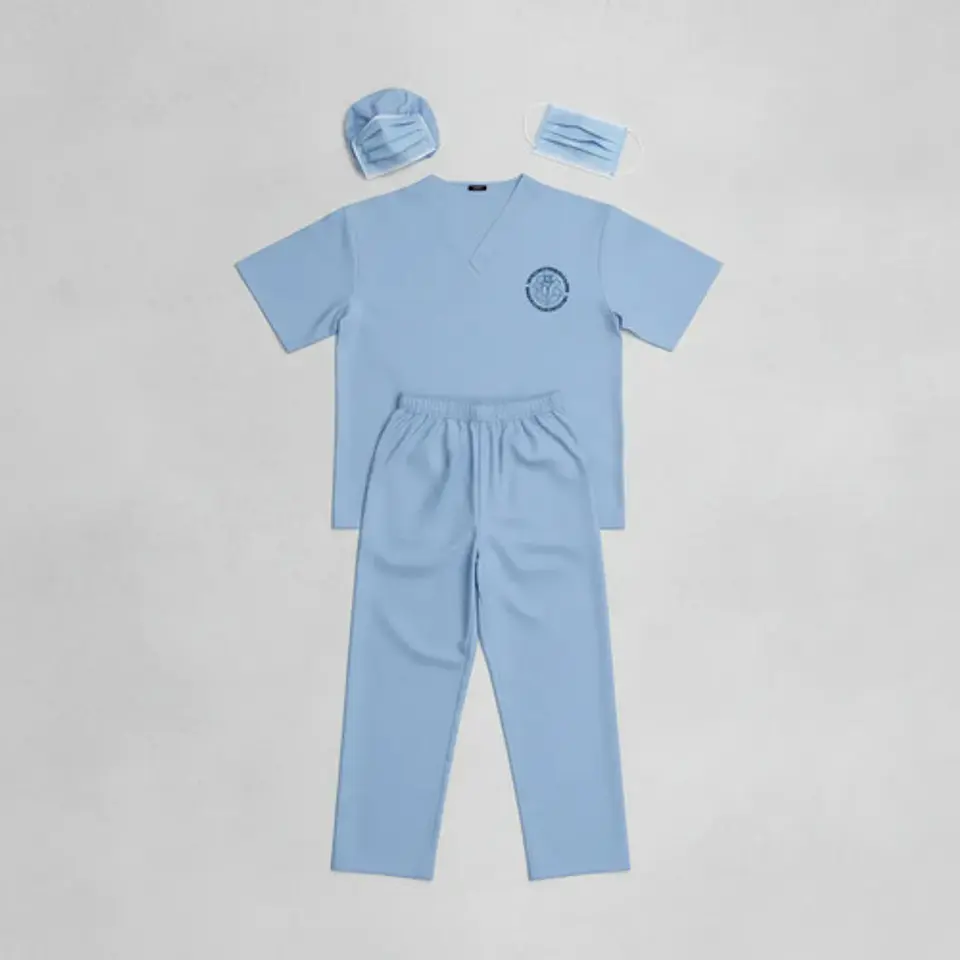 Disfraz Uniforme Quirúrgico Medico Doctor Claro Unisex 5