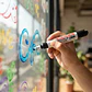 Marcadores De Vinilo Offi-esco Oe-558, 8 Unidades, Tinta Agu Multicolor - Miniatura 5