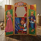 Teatro De Títeres De Madera Con Princesa Y Rey 99 X 49 Cm - Miniatura 2