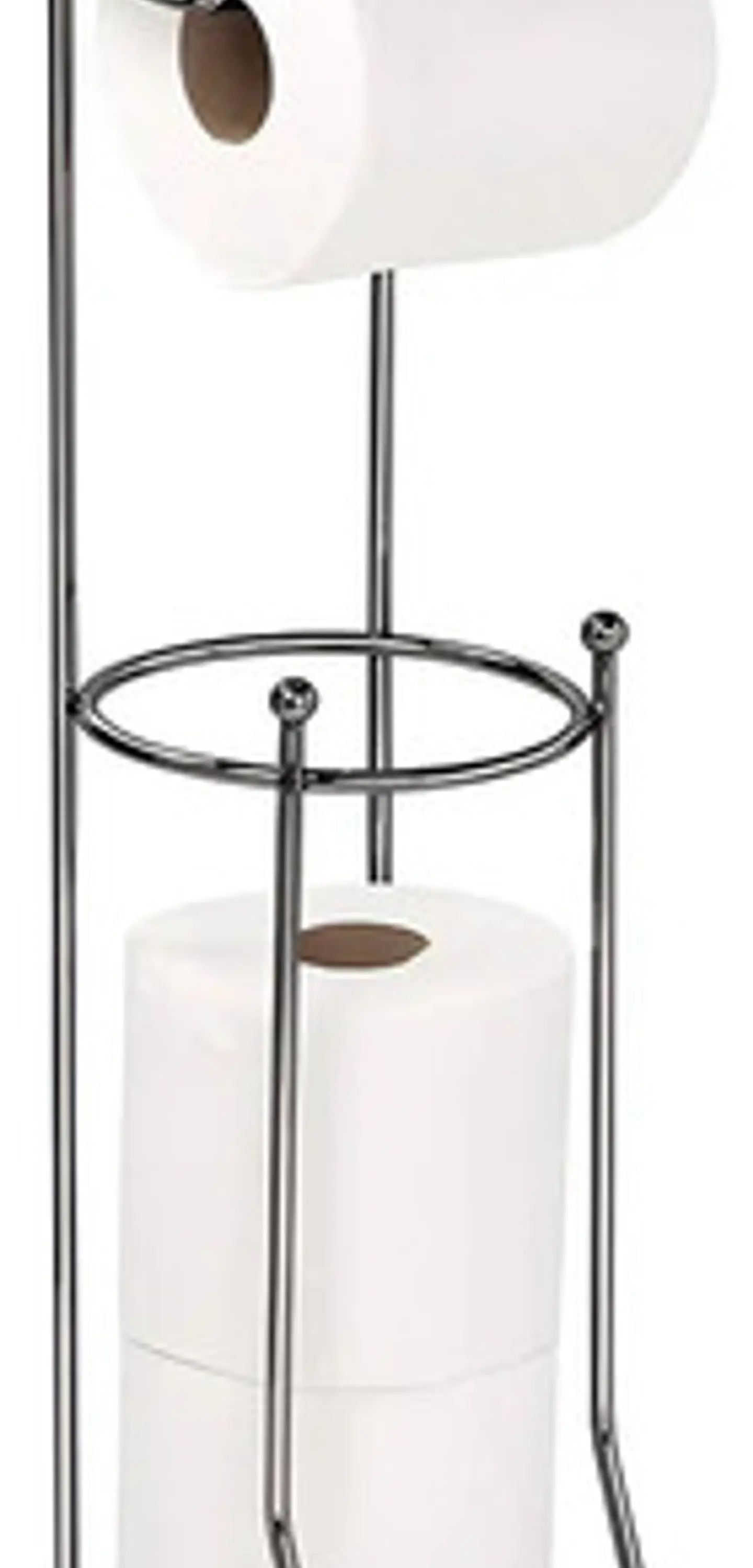 Soporte Organizador Metalico Rollos Papel Higienico Baño Color Plata 1