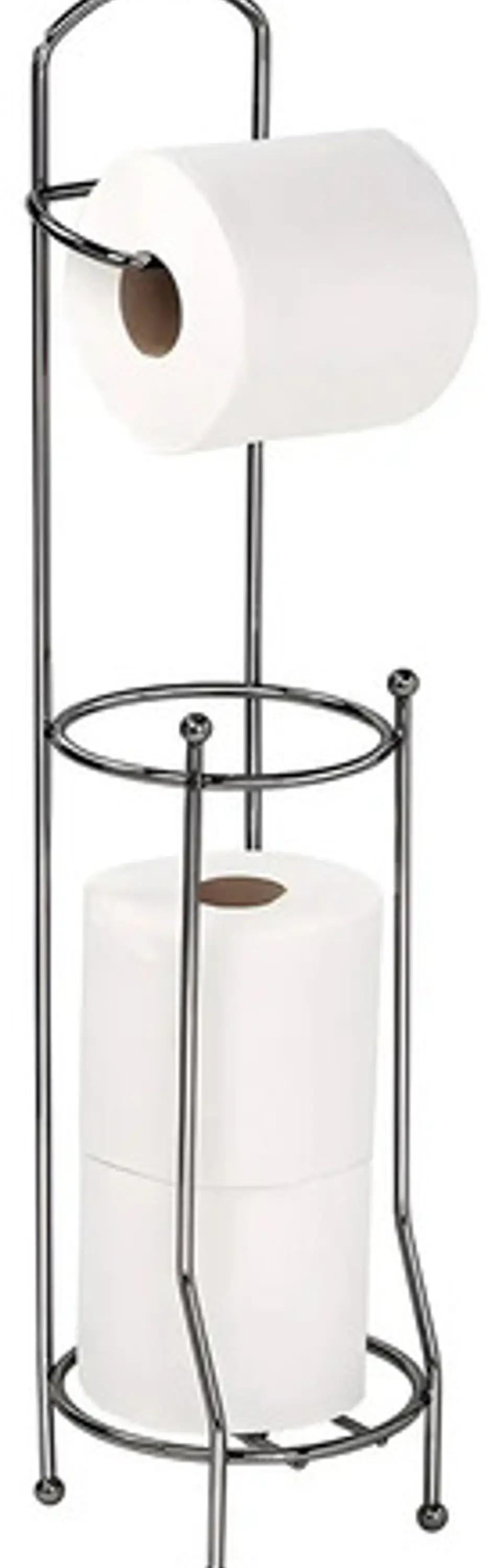 Soporte Organizador Metalico Rollos Papel Higienico Baño Color Plata 1