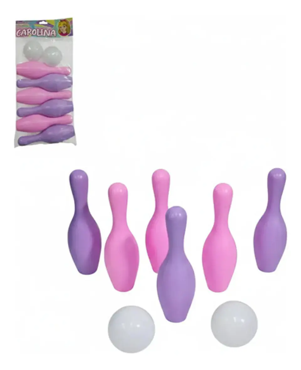 Juego De Bolos Carolina Para Niños, 6 Pinos Y 2 Bolas 3