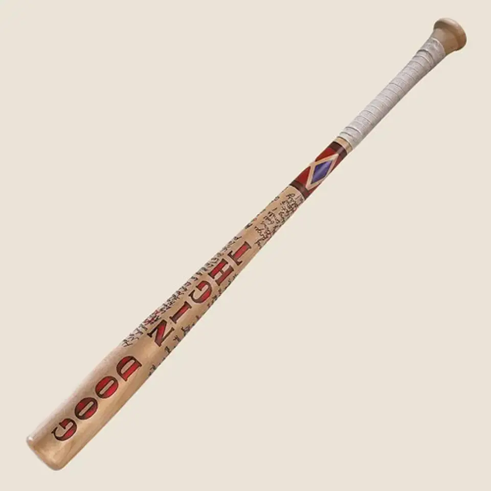 Bate de béisbol de plástico color marrón Juju Magazine Harley Quinn Good Night 1
