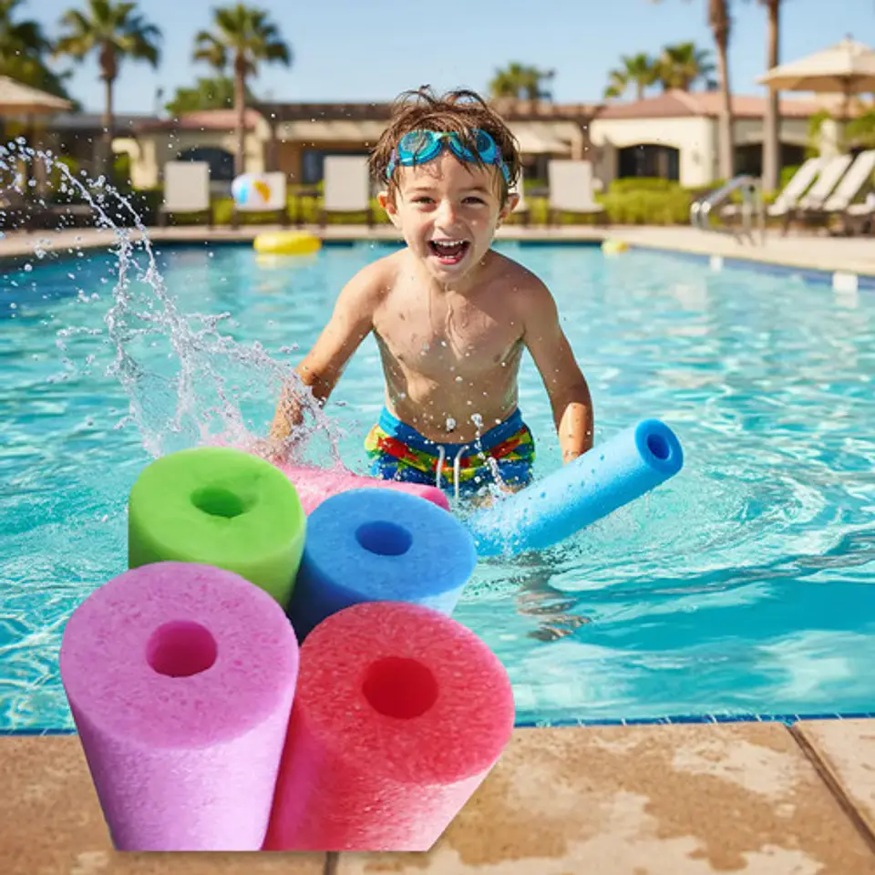 Flotador Tubular Espuma Piscina 150cm Niños 5-7 Años Morado 4