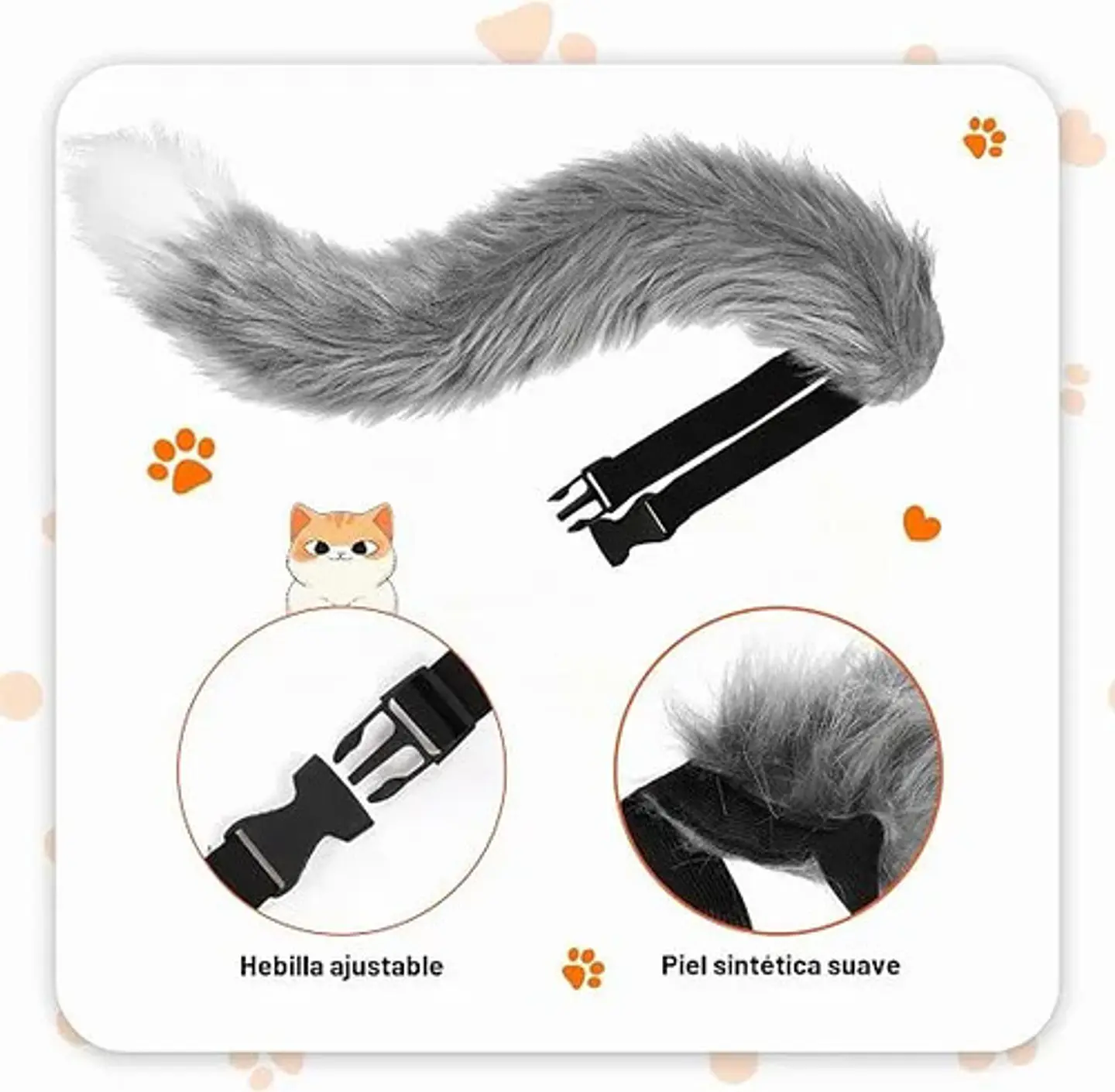 Disfraz De Zorro Peludo Marrón Con Máscara Guantes Y Cola 3